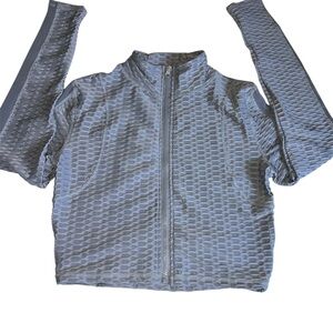 La Society Gray Textured performance jacket gray size medium